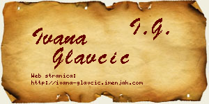 Ivana Glavčić vizit kartica